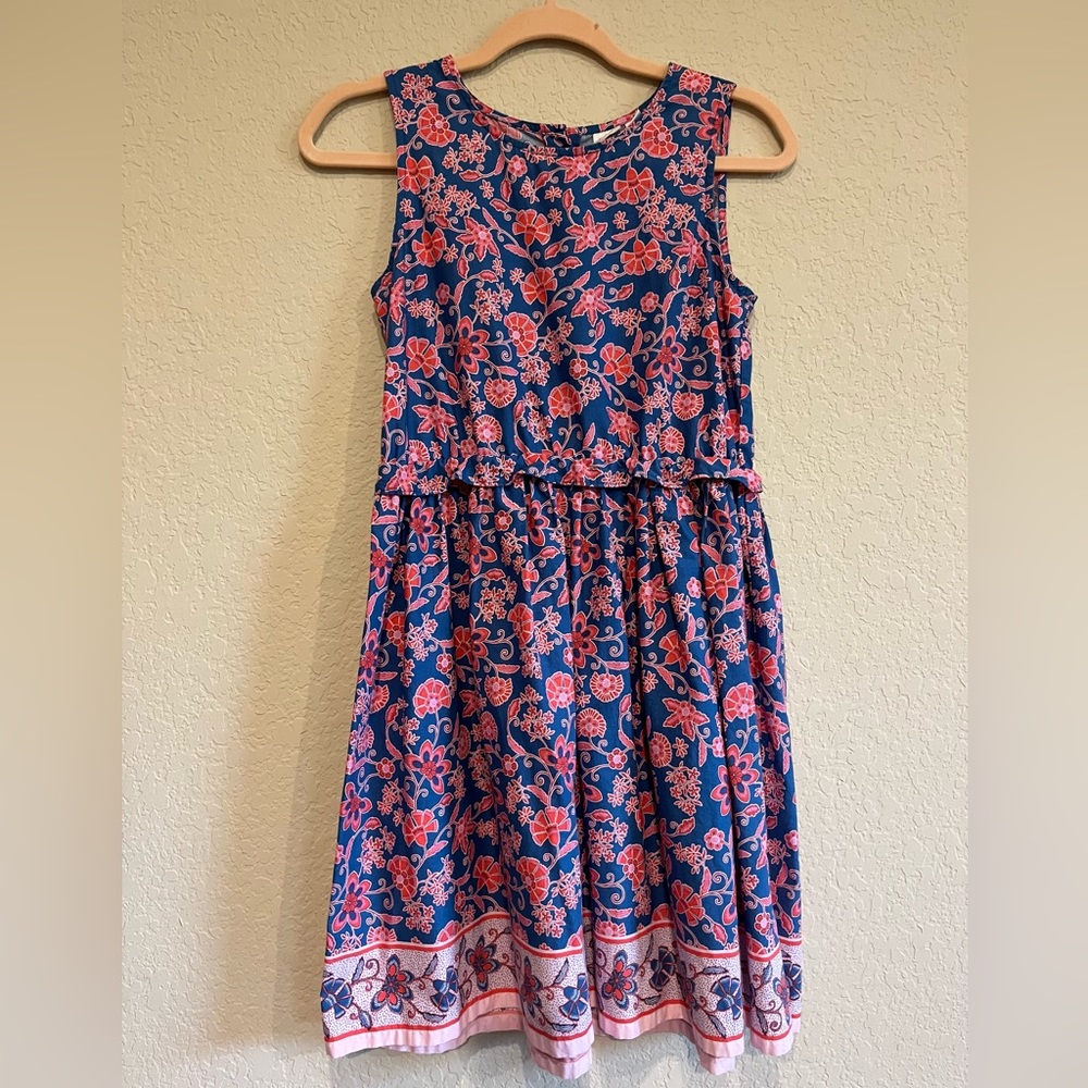 EUC Gap Sleeveless Floral Cotton Dress
